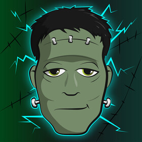 Frankenstein head vector