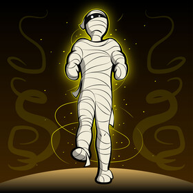 Halloween mummy vector