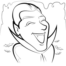 Dracula vampire black and white vector