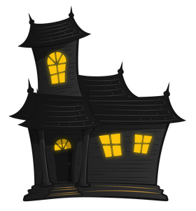Halloween haunted house clipart