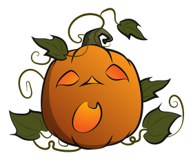 Surprised pumpkin clipart