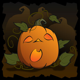 Surprised pumpkin vector