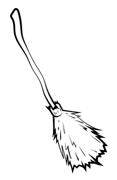 Broom drawing black and white clipart free download