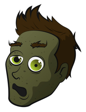 Zombie head clipart