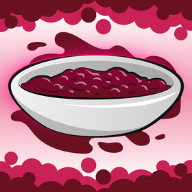 Cranberry sauce vector