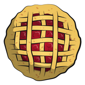 Thanksgiving cranberry pie clipart