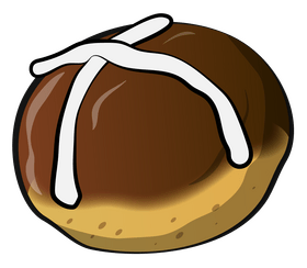 Hot cross bun clipart