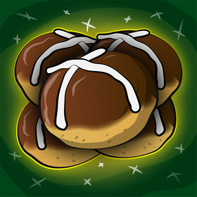 Hot cross bun vector