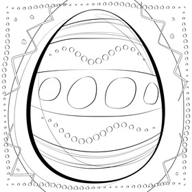 Easter egg black and white vector
