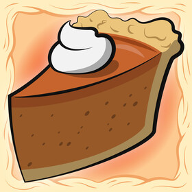 Pumpkin pie vector