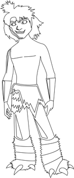 Guy cartoon black and white clipart