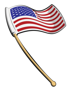 USA flag clipart