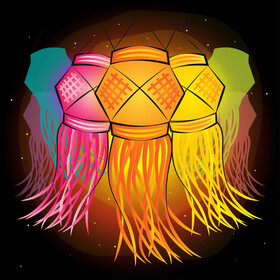 Diwali lantern vector