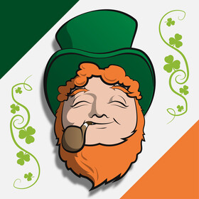 Leprechaun head vector
