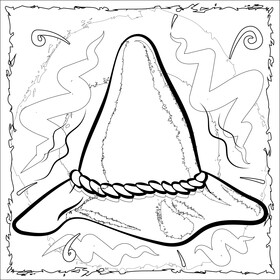 Oktoberfest felt hat black and white vector