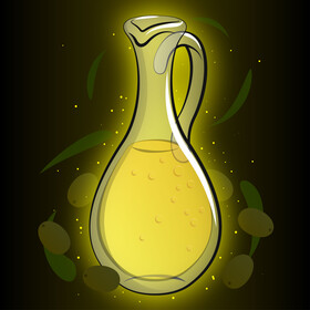 Hanukkah jug of oil vector