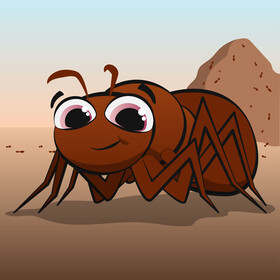 Ant cartoon vector