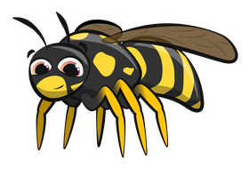 Wasp cartoon clipart