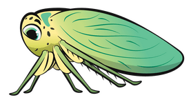 Leafhopper cartoon clipart