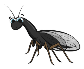 Snakefly cartoon clipart