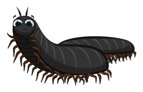 Millipede cartoon clipart