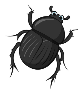 Scarab beetle cartoon clipart