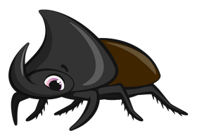 Rhinoceros beetle cartoon clipart