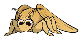 Cute moth cartoon clipart