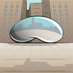 Cloud gate vector