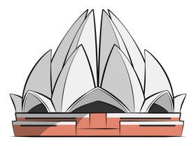 Lotus temple clipart