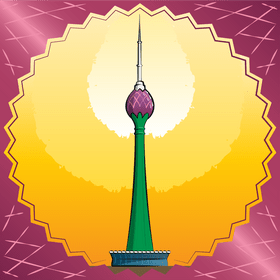 Lotus tower vector