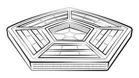 Pentagon black and white clipart
