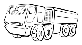 Armored vehicle black and white clipart