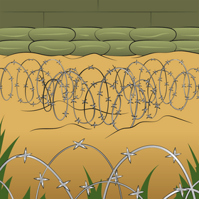 Barbed wire vector