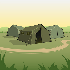Army tent vector
