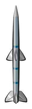 Medium range missile clipart