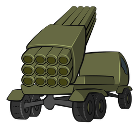 Missile launcher truck clipart