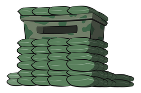 Sandbag bunker clipart
