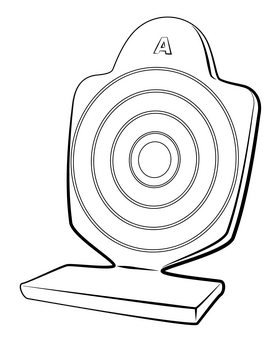 Shooting target black and white clipart