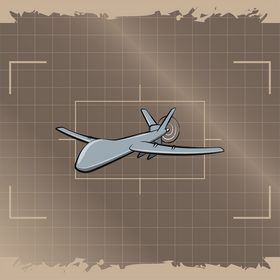Military drone vector