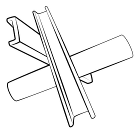 Tank barrier black and white clipart