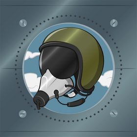 Pilot helmet vector