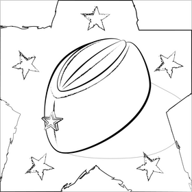Soviet garrison hat black and white vector