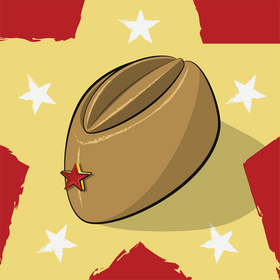 Soviet garrison hat vector