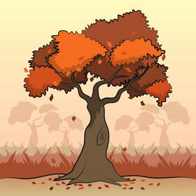Autumn tree vector