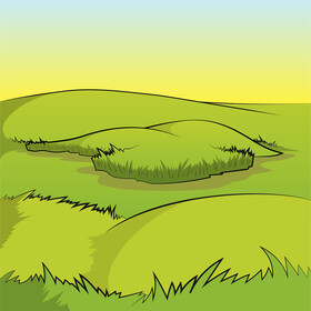 Grassland scene vector