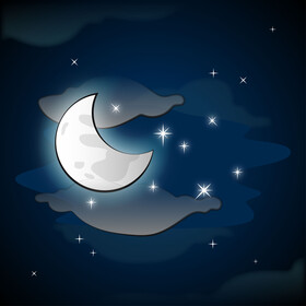 Night sky vector