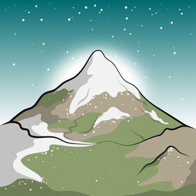 Snowy mountain vector