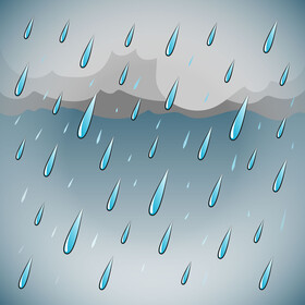 Rain scene illustration vector