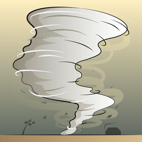 Tornado scene vector